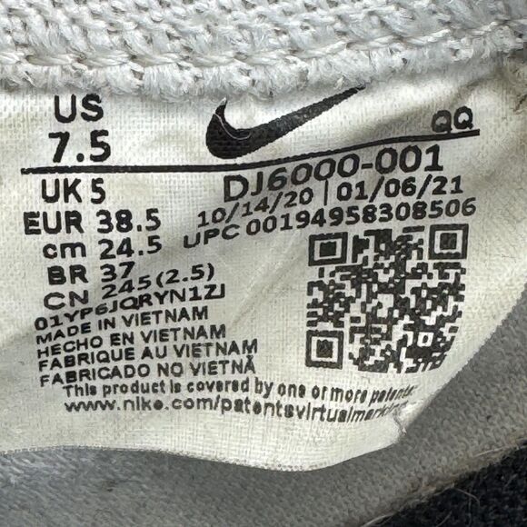 Nike Blazer Low 77 Shoes Womens Size 7.5 Black Leather Rainbow Stitch DJ6000-001 - Picture 9 of 9